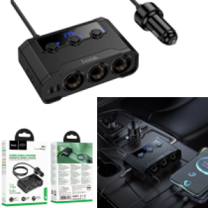 Power Car Charger 2cigarette Z64 240W(2C2A) 3in1 - ឆ្នាំងសាកក្នុងឡាន រុន 2 និង រុនសាកថ្ម Z64 240W(2C2A) 3-in-1