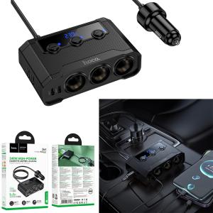 Power Car Charger 2cigarette Z64 240W(2C2A) 3in1 - ឆ្នាំងសាកក្នុងឡាន រុន 2 និង រុនសាកថ្ម Z64 240W(2C2A) 3-in-1