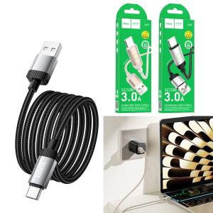 Cable Charger Hoco X117 Type-C - ខ្សែសាកស្រោបក្រណាត់ ហូកូ​ X117 Type-C