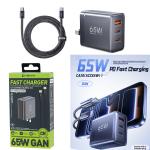 Power Charger Remax CA-20 PD/QC 65W Set(C to C) - ឆ្នាំងសាក ខ្វីកឆាច Remax CA-20 PD/QC 65W ឈុត(TypeC to TypeC)
