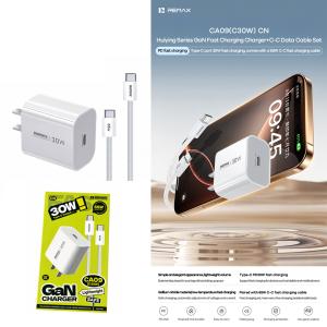 Power Charger Remax CA09 PD/QC 30W Set (C to C) - ឆ្នាំងសាក ខ្វីកឆាច Remax CA09 PD/QC 30W ឈុត(TypeC to TypeC)