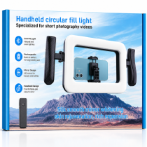 LED CAMERA FILL LIGHT Handheld Live K03 - អំពូលមូល ស៊ែលហ្វី K-03 យួដៃ