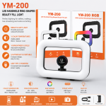 LED CAMERA FILL LIGHT Handheld Live YM-200 Magnetic - អំពូលមូល ស៊ែលហ្វី YM200 Magnetic យួដៃ