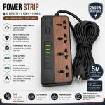 Power Strip 4Socket 3USD+3C S450 5m - ព្រីភ្លើង 4រុនភ្លើង និង 3USD+3C S450 5ម៉ែត