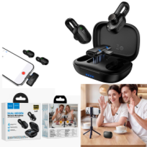 Microphone LIVE Wireless TypeC hoco L27 2in1 - ក្បាលមេក្រូអត់ខ្សែ hoco L27 Type-C 2in1