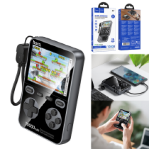 Power Bank 10000mAh Game Console PC/QC hoco Q47 - ថ្មជំនួយ មានហ្គែម hoco Q47 PC/QC កម្លាំង 10000មីលីអំពែ