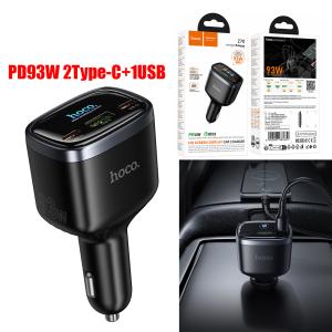 Power Car Charger PD93W/QC(2C+1USB) hoco Z70 No Cable - ឆ្នាំសាកក្នុឡាន ហូកូ Z70 PD93W/QC3.0 (2C+1USB) អត់មានខ្សែ