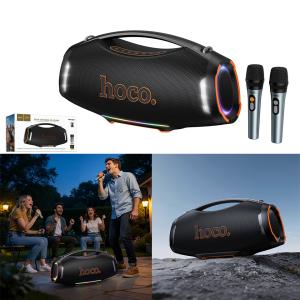 Speaker Bluetooth hoco HT4 2Microphone - បាស់ប្ល៊ូធូសប្រើថ្ម ហូកូ HT4 មានមេក្រូ 2