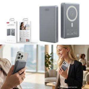 Power Bank 10000mAh Wireless magnetic PD(15W+20W) XO PR294 - ថ្មជំនួយ សាកលឿនឥតខ្សែ ម៉ាញេទិក PD(15W+20W) XO PR294 10000មីលីអំពែ