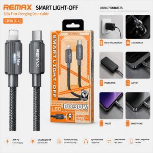 Cable Charger (C to I) REMAX CB58 PD 30W 1.2m - ខ្សែសាក REMAX CB58 PD 30W ក្បាល TypeC to IPhone 1.2ម៉ែត