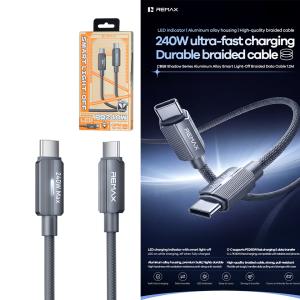 Cable Charger (C to C)REMAX CB58 PD 240W - ខ្សែសាក REMAX CB58 PD 240W ក្បាល (C-C)