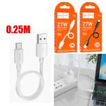 Cable Charger TypeC hoco X96 27W (L=0.25M) - ខ្សែសាក hoco X96 Hyper សម្រាប់ Type-C 27W (0.25ម៉ែត)
