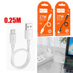 Cable Charger TypeC hoco X96 27W (L=0.25M) - ខ្សែសាក hoco X96 Hyper សម្រាប់ Type-C 27W (0.25ម៉ែត)