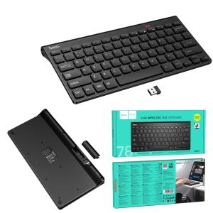 Keyboard wireless 2.4G hoco GM70 - ក្តារចុច Mini ឥតខ្សែ 2.4G hoco GM70 (អក្សរអង់គ្លេស)