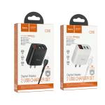 Power Charger Hoco C86 LED display iPhone Cable - ឆ្នាំងសាក ហូកូ C86 រុនសាក 2 មានអេក្រង់អំពែមានខ្សែ iPhone