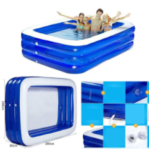 Air inflatable water pool 200x160x60cm - ពោងខ្យល់ដាក់ទឹក 200x160x60cm