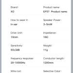 Earphone Wire 3.5mm XO EP37 music - កាសខ្សែស៊កត្រជៀក អ៊ិចអូ EP37 តន្ត្រី