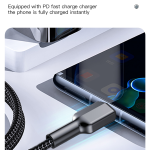Cable Charger XO NB183A 20W(Type-C to iPhone) - ខ្សែសាកក្រណាត់ XO NB183A 20W(Type C to iPhone)
