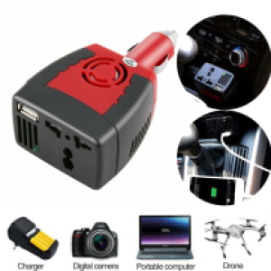 Inverter Car Cigarette DC-12V to AC-220V 150W - ដុំបំឡែងភ្លើង DC-12V ទៅ AC-220V 150វ៉ាត់