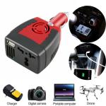 Inverter Car Cigarette DC-12V to AC-220V 150W - ដុំបំឡែងភ្លើង DC-12V ទៅ AC-220V 150វ៉ាត់