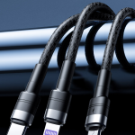 Cable Charger XO NB-Q191 40W 3in1(Micro,iPhone,Type C) - ខ្សែសាកក្រណាត់ XO NB-Q191 40W 3in1(Micro,iPhone,Type C)