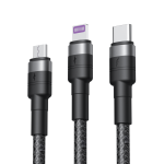 Cable Charger XO NB-Q191 40W 3in1(Micro,iPhone,Type C) - ខ្សែសាកក្រណាត់ XO NB-Q191 40W 3in1(Micro,iPhone,Type C)