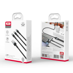 Cable Charger XO NB-Q191 40W 3in1(Micro,iPhone,Type C) - ខ្សែសាកក្រណាត់ XO NB-Q191 40W 3in1(Micro,iPhone,Type C)