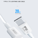 Cable Charger PD20W XO NB-Q189 1M - ខ្សែសាកក្រណាត់ XO NB-Q189A PD 20វ៉ាត់ 1ម៉ែត