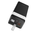 Power Bank 40000mAh 22.5W hoco J86 Full LED Light - ថ្មជំនួយ hoco J86 LED 4000០ មីលីអំពែពេញ មានអំពូល