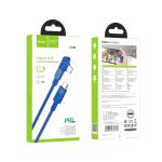 Cable Charger PD20W Hoco U108 iPhone 1.2m - ខ្សែសាកស្រោបក្រណាត់ ហូកូ​ U108 PD អាយហ្វូន