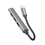 Converter TypeC to USB3.0/USB2.0*3 hoco HB26 Hub 4in1 - ដុំបំបែក USB ហូកូ HB26(Type-C to USB3.0+USB2.0*3)