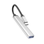 Converter TypeC to USB3.0/USB2.0*3 hoco HB26 Hub 4in1 - ដុំបំបែក USB ហូកូ HB26(Type-C to USB3.0+USB2.0*3)
