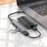 Converter TypeC to USB3.0/USB2.0*3 hoco HB26 Hub 4in1 - ដុំបំបែក USB ហូកូ HB26(Type-C to USB3.0+USB2.0*3)