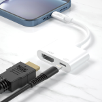 Converter Lightning to HDMI+Lightning XO HUB005 - ឌុយបំឡែង XO HUB005 ឌុយអាយហ្វូនទៅ HDMI+Lightning