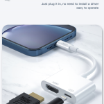 Converter Lightning to HDMI+Lightning XO HUB005 - ឌុយបំឡែង XO HUB005 ឌុយអាយហ្វូនទៅ HDMI+Lightning