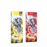 Cable Charger 4in1 hoco X76(Micro+iPhone+2Type-C) - ខ្សែសាកក្រណាត់ ហូកូ X76 4in1 2ថាយស៊ី+ម៉ាយក្រូ+អាយហ្វូន