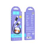 Cable Charger silicone hoco X82 iPhone - ខ្សែសាកស៊ីលីខុន ហូកូ​ X82 iPhone 1ម៉ែត