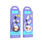 Cable Charger silicone hoco X82 iPhone - ខ្សែសាកស៊ីលីខុន ហូកូ​ X82 iPhone 1ម៉ែត