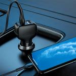 Power Car Charger Hoco ​Z36 Cable iPhone - ឆ្នាំងសាកក្នុងឡាន Z36 រុន 2 មានខ្សែ iPhone