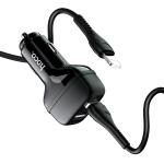 Power Car Charger Hoco ​Z36 Cable iPhone - ឆ្នាំងសាកក្នុងឡាន Z36 រុន 2 មានខ្សែ iPhone
