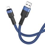 Cable Charger Hoco U110 iphone 1.2m - ខ្សែសាកស្រោបក្រណាត់ ហូកូ​ U110 អាយហ្វូន