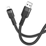 Cable Charger Hoco U110 iphone 1.2m - ខ្សែសាកស្រោបក្រណាត់ ហូកូ​ U110 អាយហ្វូន