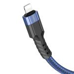 Cable Charger Hoco U110 iphone 1.2m - ខ្សែសាកស្រោបក្រណាត់ ហូកូ​ U110 អាយហ្វូន
