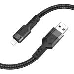 Cable Charger Hoco U110 iphone 1.2m - ខ្សែសាកស្រោបក្រណាត់ ហូកូ​ U110 អាយហ្វូន