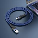 Cable Charger Hoco U110 iphone 1.2m - ខ្សែសាកស្រោបក្រណាត់ ហូកូ​ U110 អាយហ្វូន
