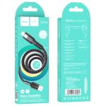 Cable Charger Hoco U110 iphone 1.2m - ខ្សែសាកស្រោបក្រណាត់ ហូកូ​ U110 អាយហ្វូន