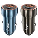 Power Car Charger hoco Z46A(PD20W+QC3.0) - ឆ្នាំសាកក្នុឡាន ហូកូ Z46A PD20W+QC3.0