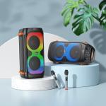 Speaker Bluetooth hoco BS53 (2 Wireless Mics) - បាស់ប្ល៊ូធូសប្រើថ្ម  ហូកូ BS53 មានមេក្រូប៊្លូធូស2
