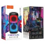 Speaker Bluetooth hoco BS53 (2 Wireless Mics) - បាស់ប្ល៊ូធូសប្រើថ្ម  ហូកូ BS53 មានមេក្រូប៊្លូធូស2