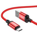 Cable Charger hoco X89 Micro - ខ្សែសាកក្រណាត់ ហូកូ X89 ក្បាល Micro